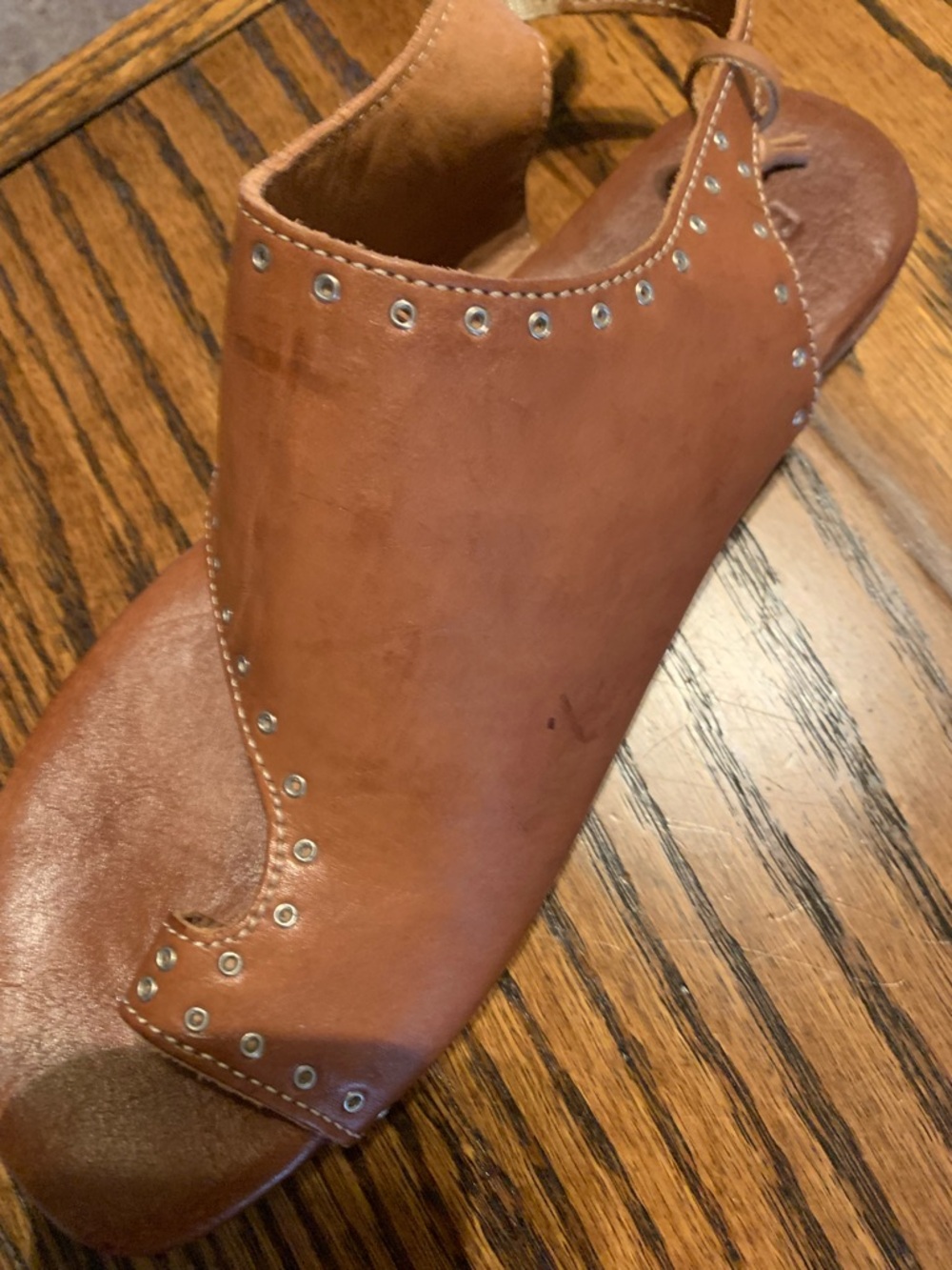 BED|STU Brown Leather Studded Sandal